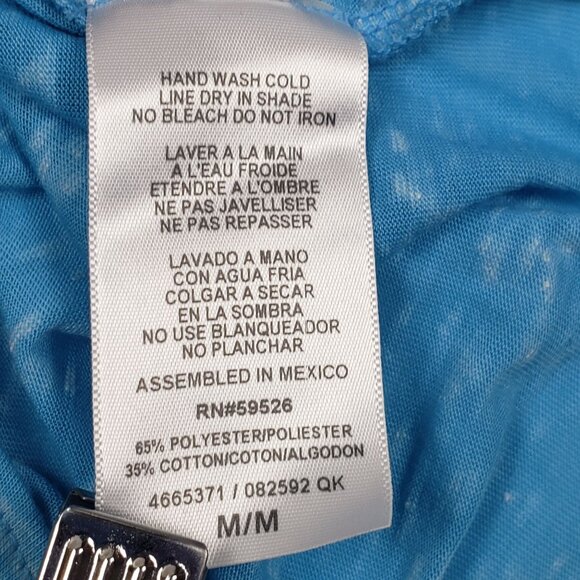 Becca Beach Date Knot Back Scoop Cover Up Dress Women's Medium Crystal Sea Blue - Picture 5 of 16